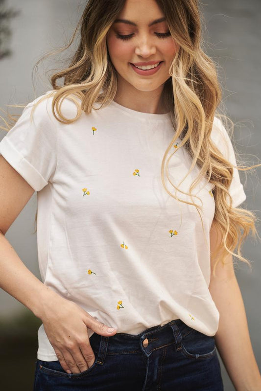 CAMISETA FONDEO FLORECITAS